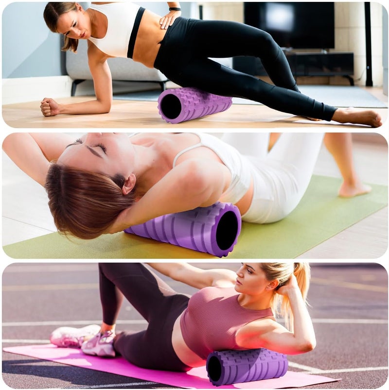 Krightlink Foam Roller for Muscle Massager, Patented 13" High Density Exercise Roller for Muscle and Myofascial Trigger Point Release, Yoga, Back Roller for Fitness, Yoga (Purple) - Image 5